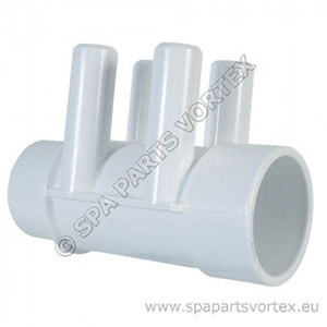 Water Manifold 1.5 Inch Socket x 1.5 Inch Spigot x 3/4 Inch SB (4PT)