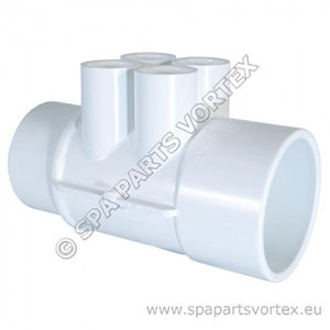 Water Manifold 2 Inch Socket x 2 Inch Spigot x 3/4 Inch Socket (4PT)