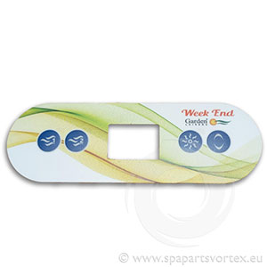 Wellis Control Panel Overlay - IN.K300 (2 Pump) With Garden Leisure Logo